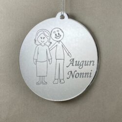 Pallina di Natale con incisione Nonni Regplex in Plexiglas PN-52 - immagine 2
