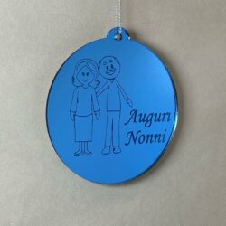 Pallina di Natale con incisione Nonni Regplex in Plexiglas PN-52 - immagine 3
