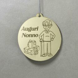 Pallina di Natale con incisione Nonni Regplex in Plexiglas PN-70 - immagine 2
