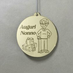 Pallina di Natale con incisione Nonni Regplex in Plexiglas PN-70