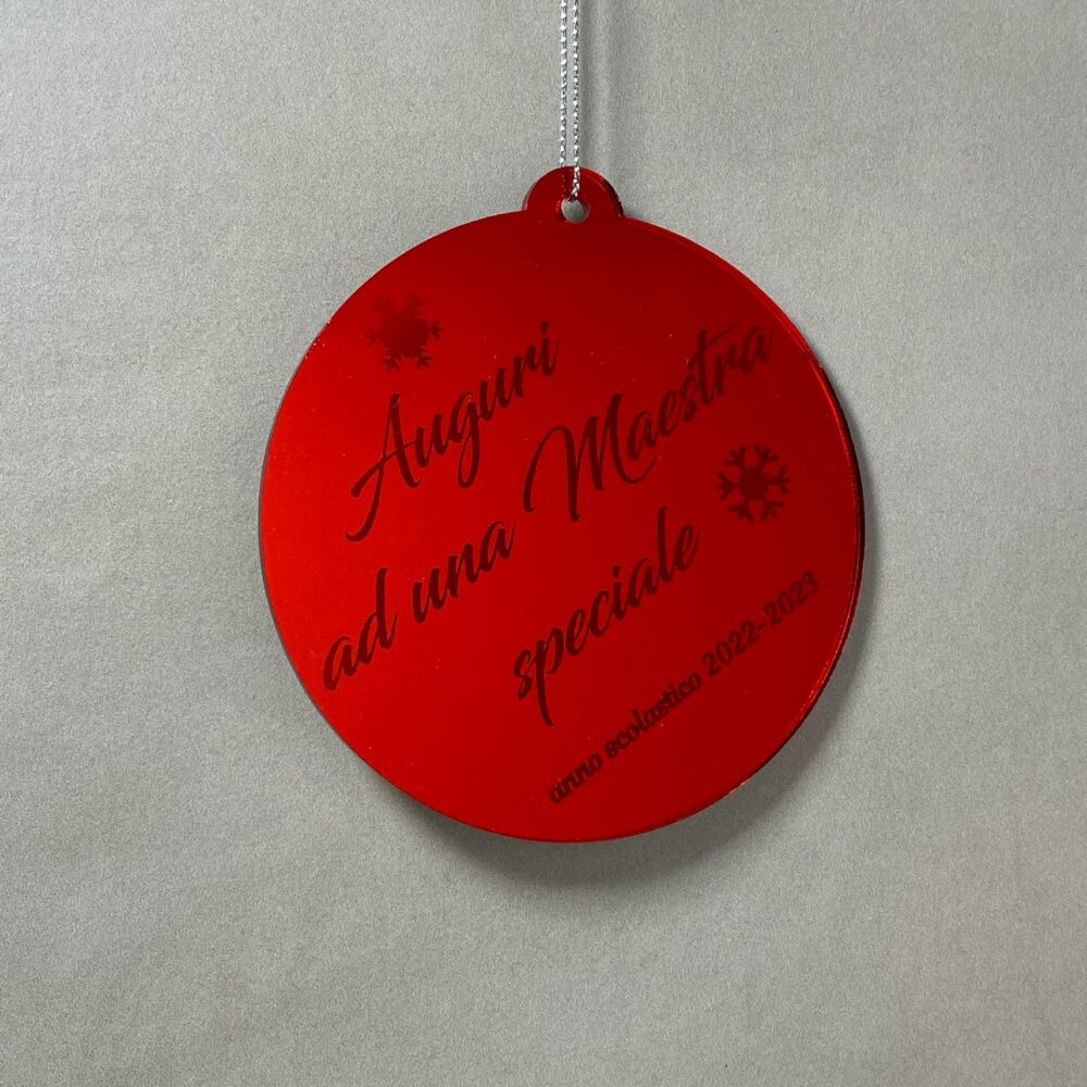 Pallina di Natale con incisione Scuola Regplex in Plexiglas PN-62 - immagine 2