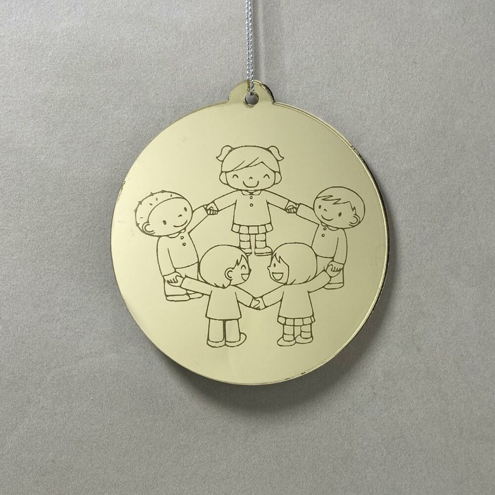 Pallina di Natale con incisione Scuola Regplex in Plexiglas PN-63 - immagine 3