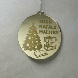 Pallina di Natale con incisione Scuola Regplex in Plexiglas PN-64