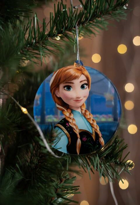 Pallina di Natale con personaggi Disney - Anna di Frozen - Decorazioni Regplex in Plexiglas PN-3