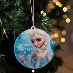 Pallina di Natale con personaggi Disney Elsa di Frozen - Decorazioni Regplex in Plexiglas PN-5