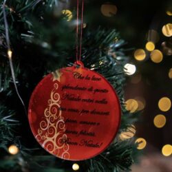 Pallina di Natale con Scritta - Decorazioni Regplex in Plexiglas PN-1