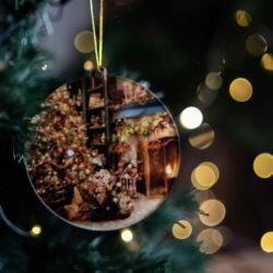 Pallina di Natale con stampa Ambiente Natalizio Regplex in Plexiglas PN-27 - immagine 2