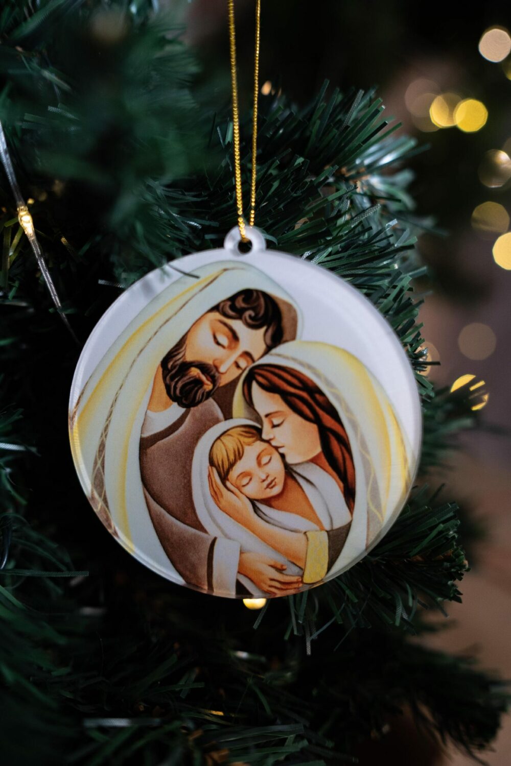 Pallina di Natale con stampa della Sacra Famiglia Regplex in Plexiglas PN-29 - immagine 2
