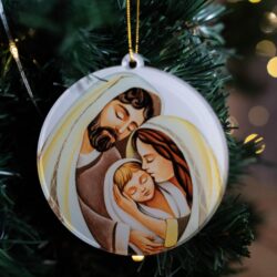 Pallina di Natale con stampa della Sacra Famiglia Regplex in Plexiglas PN-29 - immagine 2