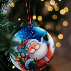 Pallina di Natale con stampa di Babbo Natale Regplex in Plexiglas PN-21 - immagine 2