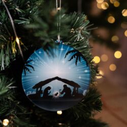 Pallina di Natale con stampa Notte di Natale Regplex in Plexiglas PN-31 - immagine 2