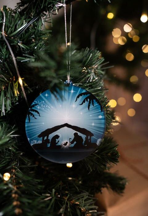 Pallina di Natale con stampa Notte di Natale Regplex in Plexiglas PN-31