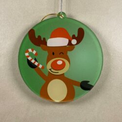 Pallina di Natale con stampa Renna Regplex in Plexiglas PN-35 - immagine 2
