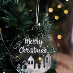 Pallina di Natale doppio strato con renne Regplex in Plexiglas PN-120-1 - immagine 2