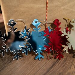 Pallina di Natale - Fiocco di Neve - Decorazioni Regplex in Plexiglas PN-2 - immagine 2