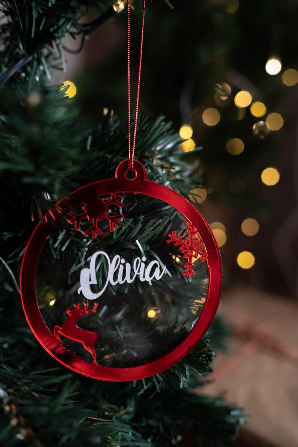 Pallina di Natale in Plexiglas Regplex con Nome personalizzato PNP-2 - immagine 2