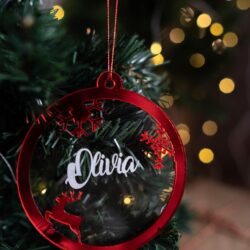 Pallina di Natale in Plexiglas Regplex con Nome personalizzato PNP-2 - immagine 2