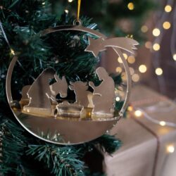 Pallina di Natale specchiata 3D Notte di Natale Regplex in Plexiglas PN-18 - immagine 2