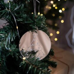 Pallina di Natale specchiata con incisione Albero di Natale Regplex in Plexiglas PN-14 - immagine 3