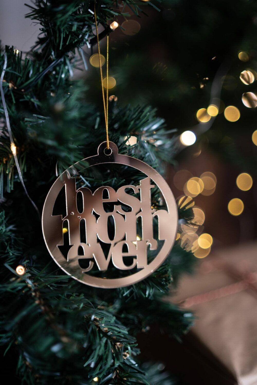 Pallina di Natale specchiata con incisione BEST MUM EVER Regplex in Plexiglas PN-15 - immagine 2