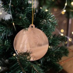 Pallina di Natale specchiata con incisione Sacra Famiglia Regplex in Plexiglas PN-13 - immagine 3