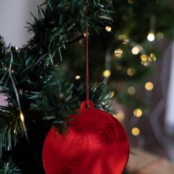 Pallina di Natale specchiata con incisione Sacra Famiglia Regplex in Plexiglas PN-65 - immagine 2