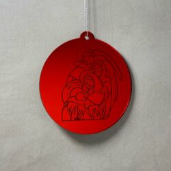Pallina di Natale specchiata con incisione Sacra Famiglia Regplex in Plexiglas PN-67 - immagine 4