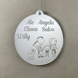 Pallina di Natale tema Animali Regplex Scritta Personalizzata PNP-24