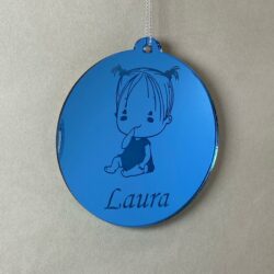 Pallina di Natale tema Bambini Regplex Scritta Personalizzata PNP-10 - immagine 2