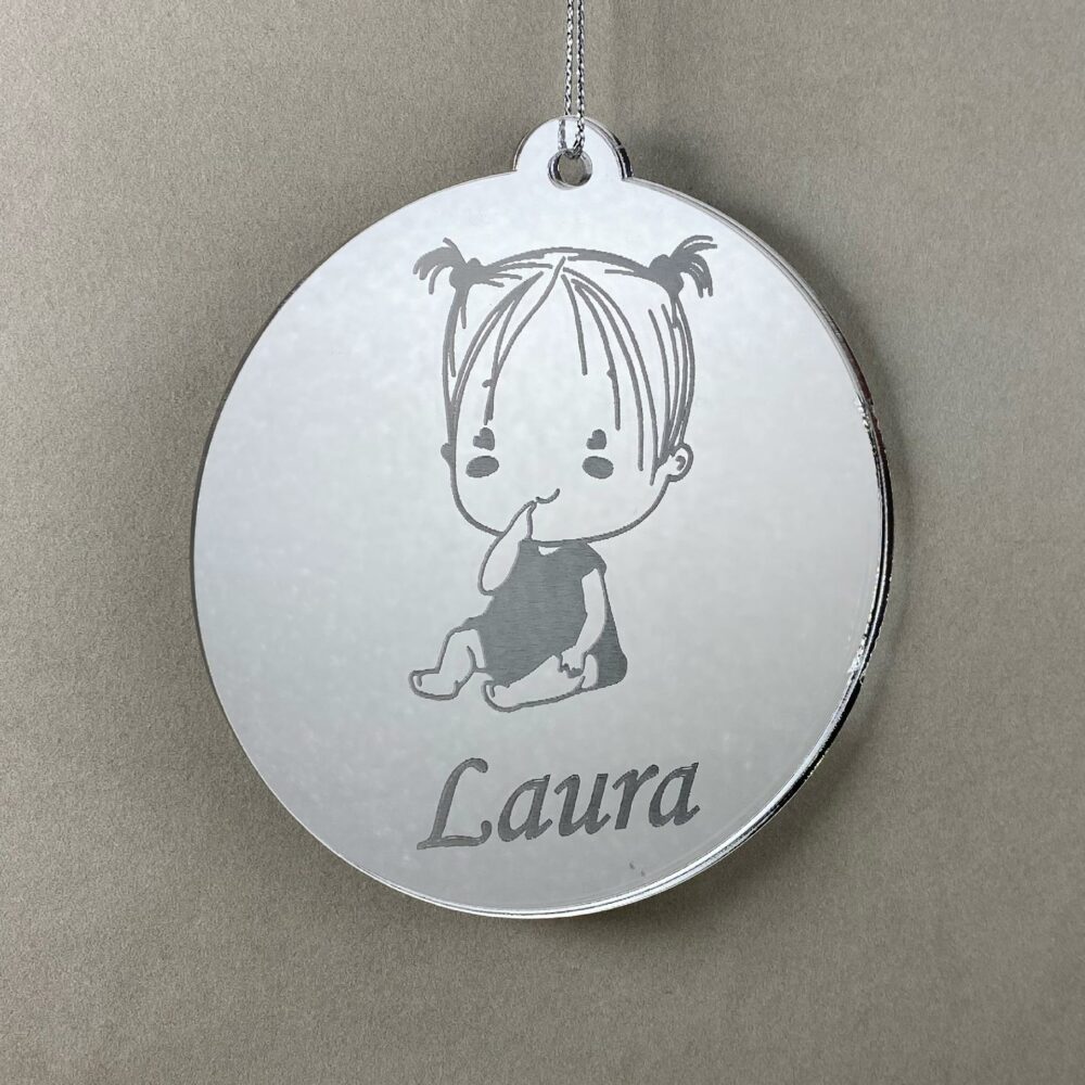 Pallina di Natale tema Bambini Regplex Scritta Personalizzata PNP-10 - immagine 3