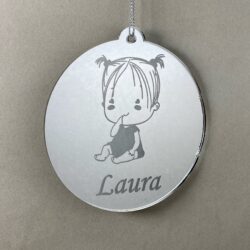 Pallina di Natale tema Bambini Regplex Scritta Personalizzata PNP-10 - immagine 3