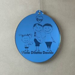 Pallina di Natale tema Bambini Regplex Scritta Personalizzata PNP-5 - immagine 2