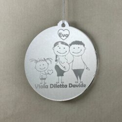 Pallina di Natale tema Bambini Regplex Scritta Personalizzata PNP-5 - immagine 3
