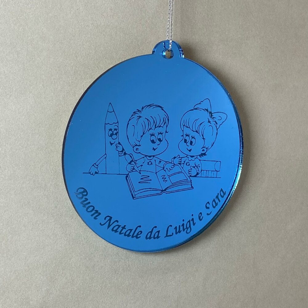 Pallina di Natale tema Bambini Regplex Scritta Personalizzata PNP-6 - immagine 2