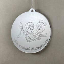 Pallina di Natale tema Bambini Regplex Scritta Personalizzata PNP-6 - immagine 3
