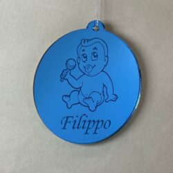 Pallina di Natale tema Bambini Regplex Scritta Personalizzata PNP-7 - immagine 2