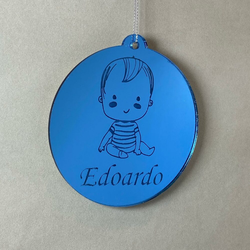 Pallina di Natale tema Bambini Regplex Scritta Personalizzata PNP-8 - immagine 2