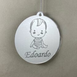 Pallina di Natale tema Bambini Regplex Scritta Personalizzata PNP-8 - immagine 3
