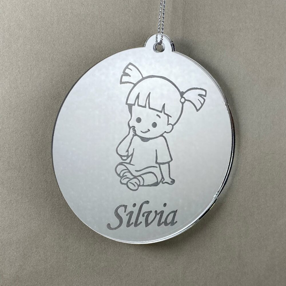 Pallina di Natale tema Bambini Regplex Scritta Personalizzata PNP-9 - immagine 3