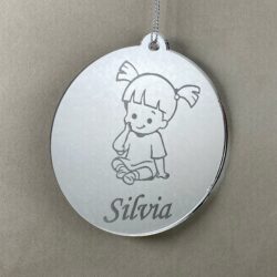 Pallina di Natale tema Bambini Regplex Scritta Personalizzata PNP-9 - immagine 3