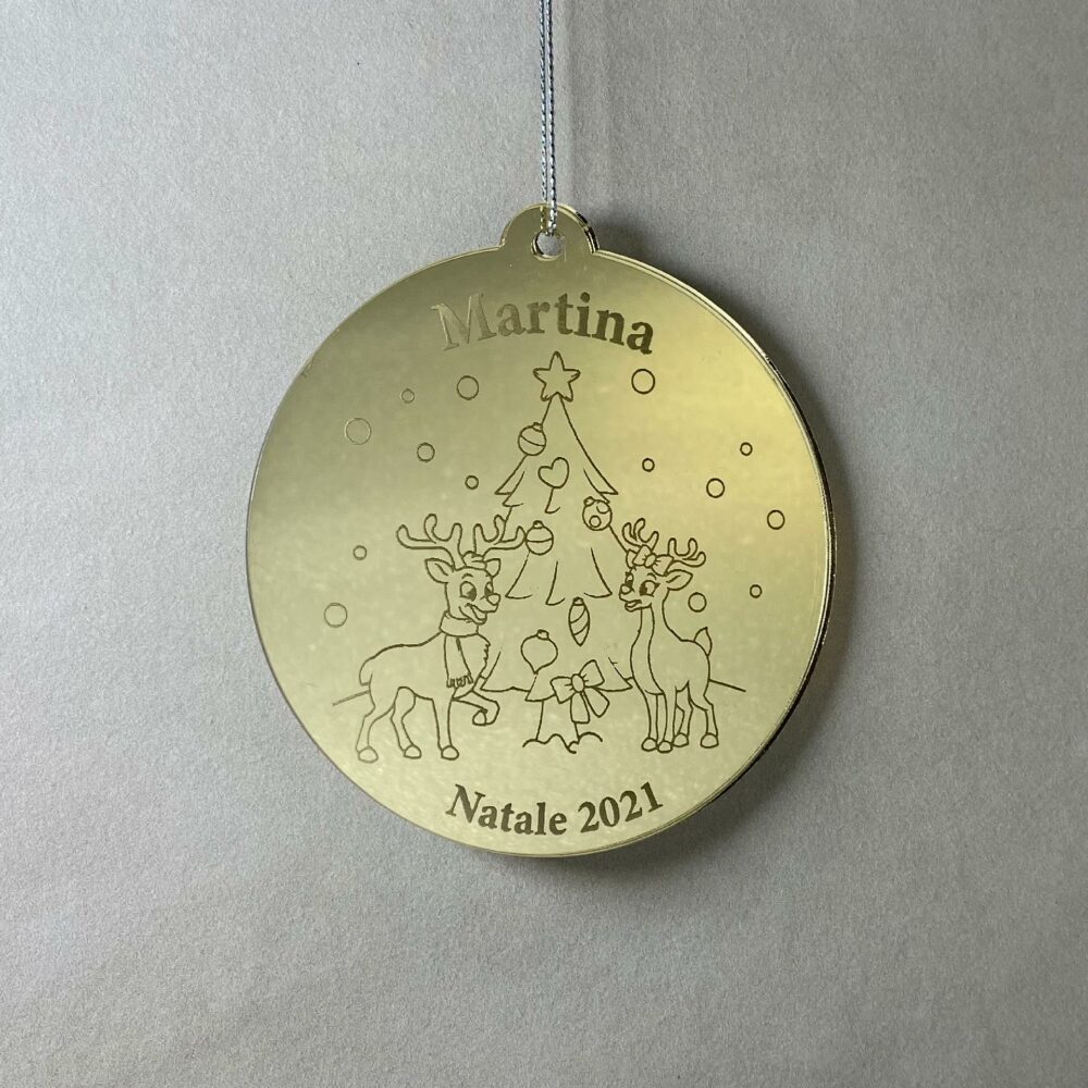 Pallina di Natale tema Decorazioni Regplex Scritta Personalizzata PNP-58 - immagine 2