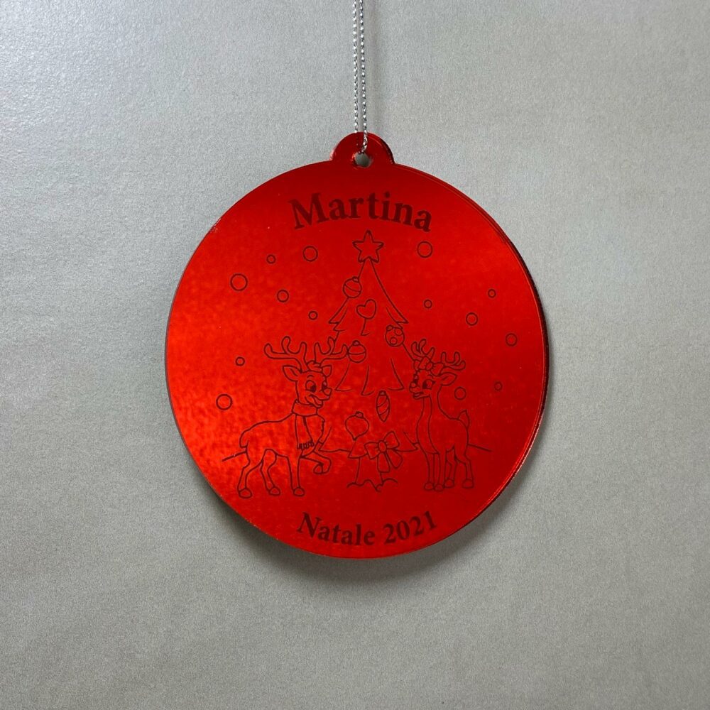 Pallina di Natale tema Decorazioni Regplex Scritta Personalizzata PNP-58 - immagine 3