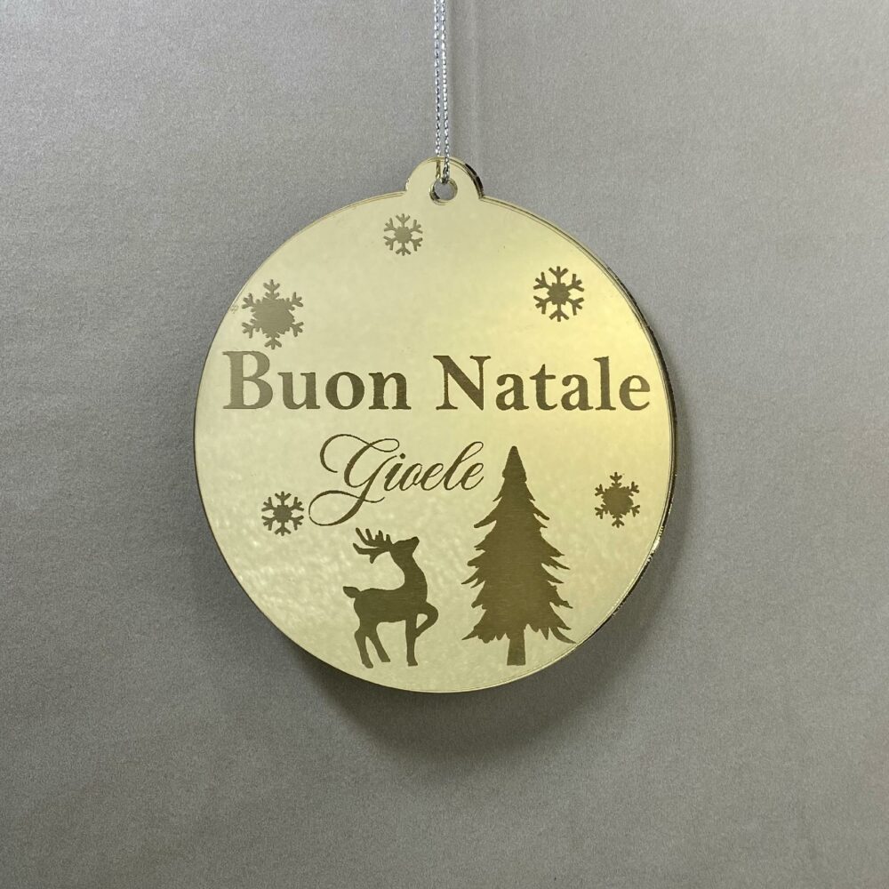 Pallina di Natale tema Decorazioni Regplex Scritta Personalizzata PNP-59 - immagine 2