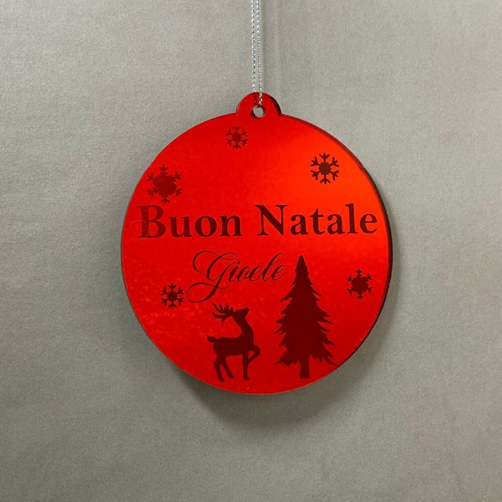 Pallina di Natale tema Decorazioni Regplex Scritta Personalizzata PNP-59 - immagine 3