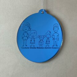 Pallina di Natale tema Famiglia Regplex Scritta Personalizzata PNP-25 - immagine 3