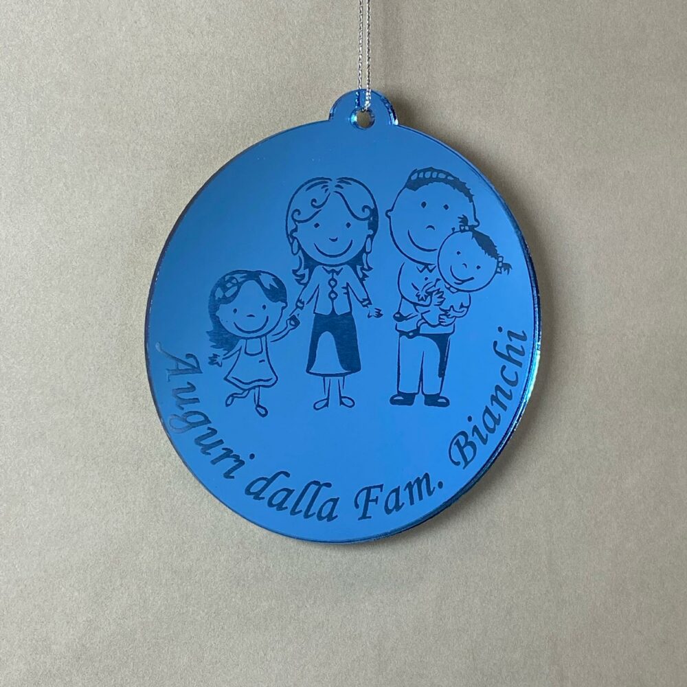 Pallina di Natale tema Famiglia Regplex Scritta Personalizzata PNP-28 - immagine 3