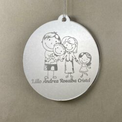 Pallina di Natale tema Famiglia Regplex Scritta Personalizzata PNP-29 - immagine 3