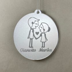 Pallina di Natale tema Famiglia Regplex Scritta Personalizzata PNP-30 - immagine 3