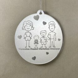 Pallina di Natale tema Famiglia Regplex Scritta Personalizzata PNP-31 - immagine 3