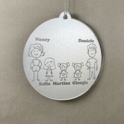 Pallina di Natale tema Famiglia Regplex Scritta Personalizzata PNP-33 - immagine 3